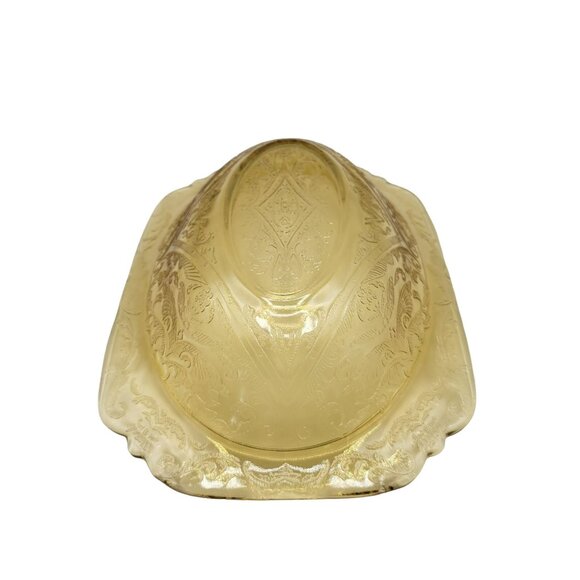 1930's Depression Glass Federal Madrid Amber Serving Bowl - Picture 8 of 11